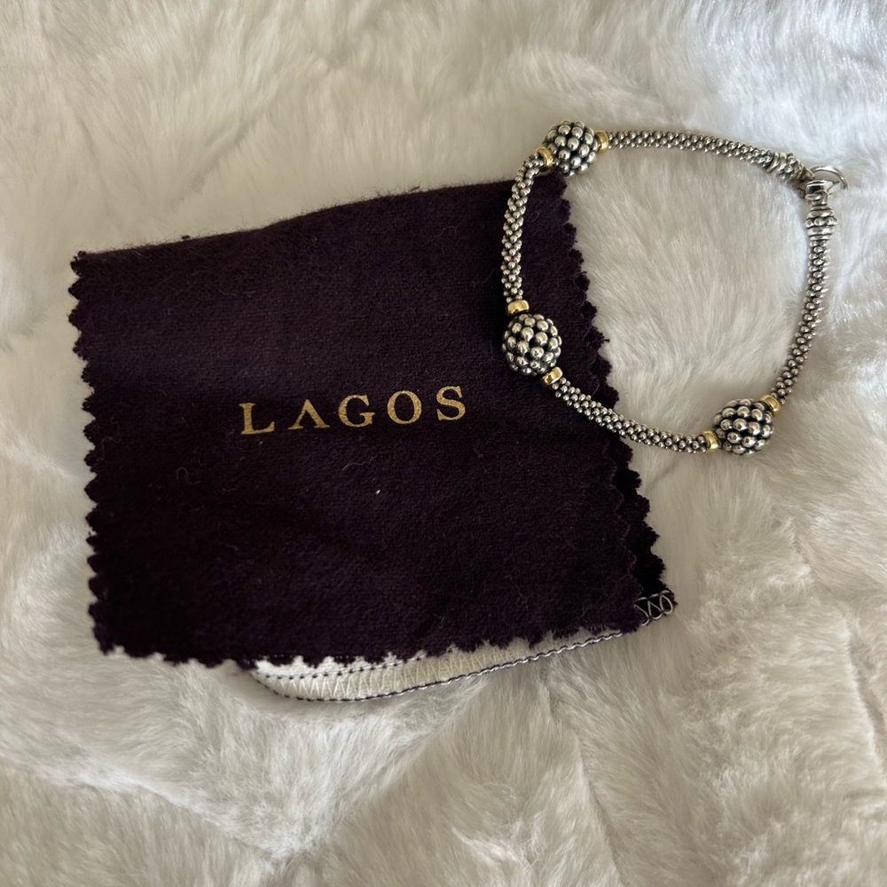 LAGOS Silver and Gold Beaded Bracelet